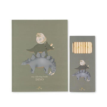 Kleurboek met kleurpotloden - Dino